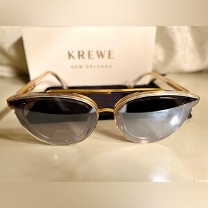 KREWE Sunglasses - CLIO NYLON | Crystal 24K Mirrored